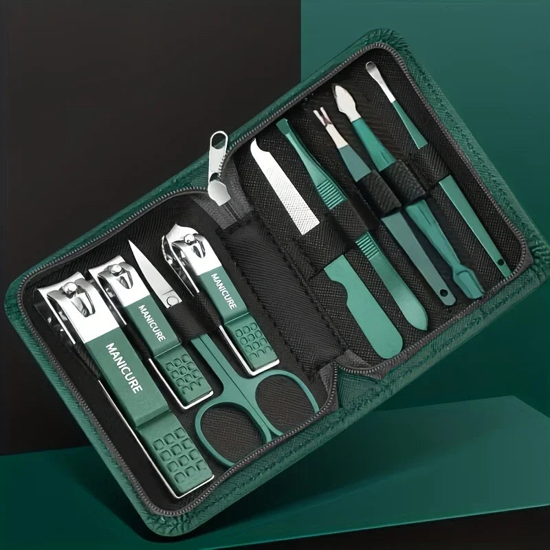 6/9-teiliges Set aus Edelstahl, Maniküre-Set, tragbares Beauty-Set mit Nagelknipsern, Scheren, Dateien, ideale Nagelknipser-Werkzeuge