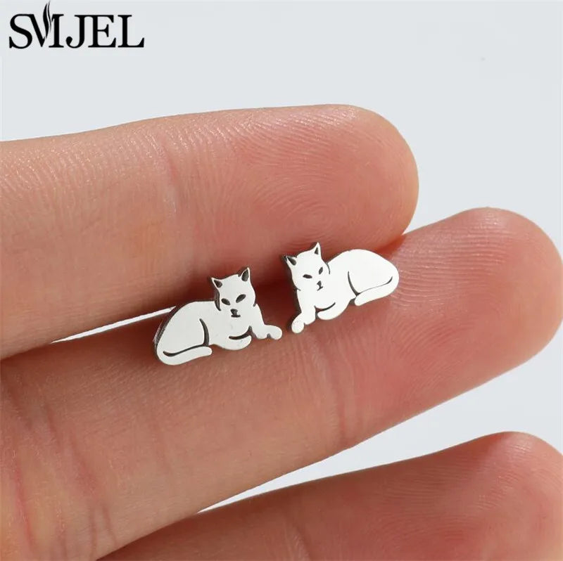 Edelstahl Schwalbe Kleiner Ohrring Mehrere Kleiner Vogel Schmuck Frauen Taube Flamingo Papagei Zweig Kolibri Kranich Ohrstecker